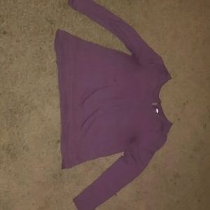 A purple long sleeve shirt